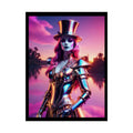 Gothic Cartoon Vaporwave Lady Mirror Character Sci Fi Comedy Horror - Wall Art Posters 18″ x 24″ (Vertical) / Semi