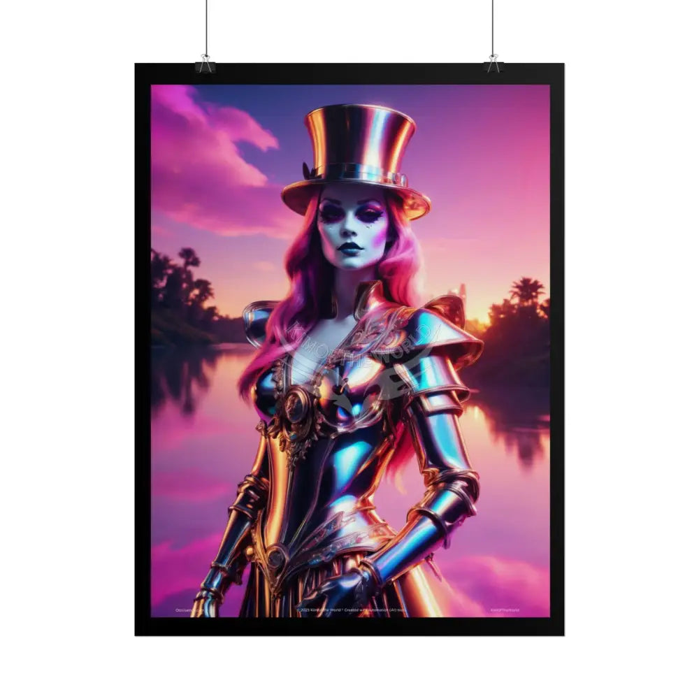Gothic Cartoon Vaporwave Lady Mirror Character Sci Fi Comedy Horror - Wall Art Posters Poster