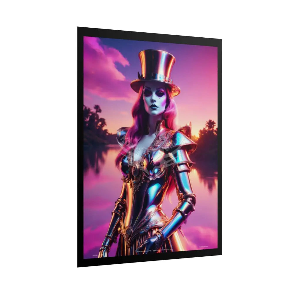 Gothic Cartoon Vaporwave Lady Mirror Character Sci Fi Comedy Horror - Wall Art Posters Poster