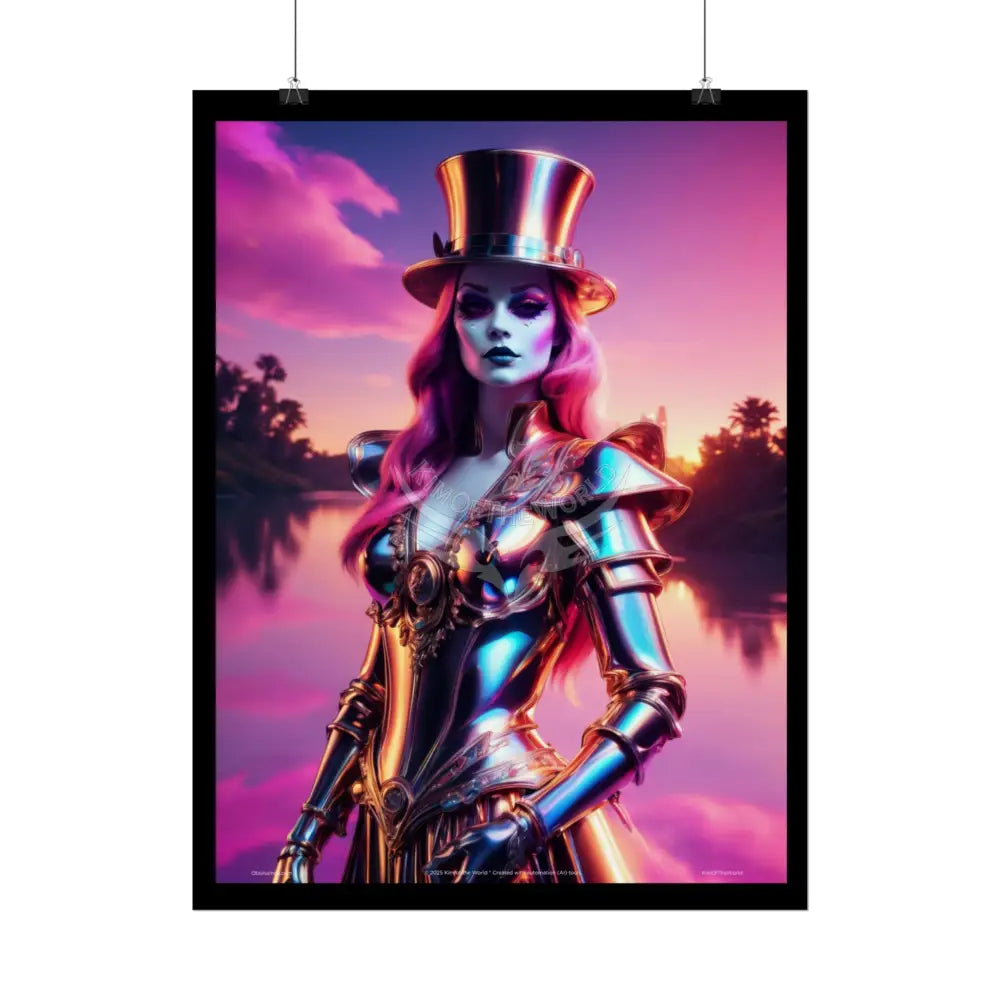 Gothic Cartoon Vaporwave Lady Mirror Character Sci Fi Comedy Horror - Wall Art Posters Poster