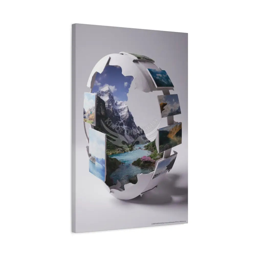 Gothic Cosmic Geometric Window Dark Multidimensional Canvas Print — Fractured World Space Art Canvas