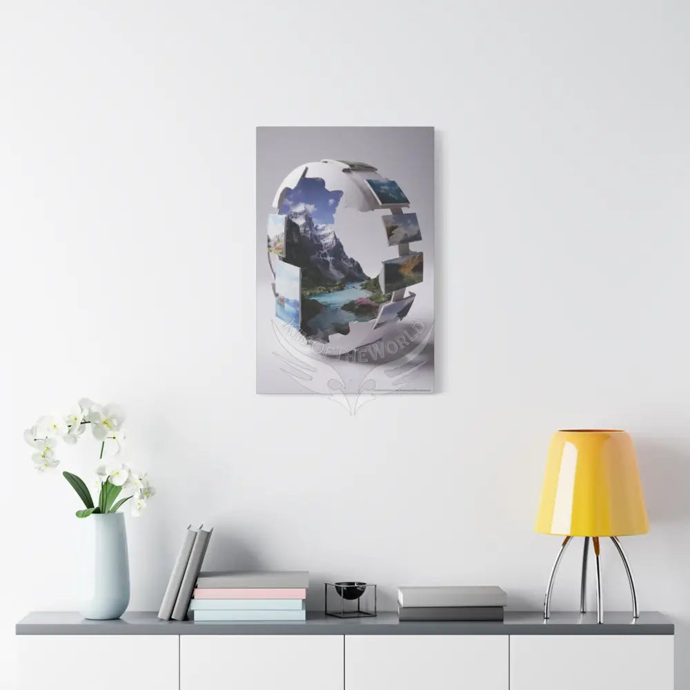 Gothic Cosmic Geometric Window Dark Multidimensional Canvas Print — Fractured World Space Art Canvas