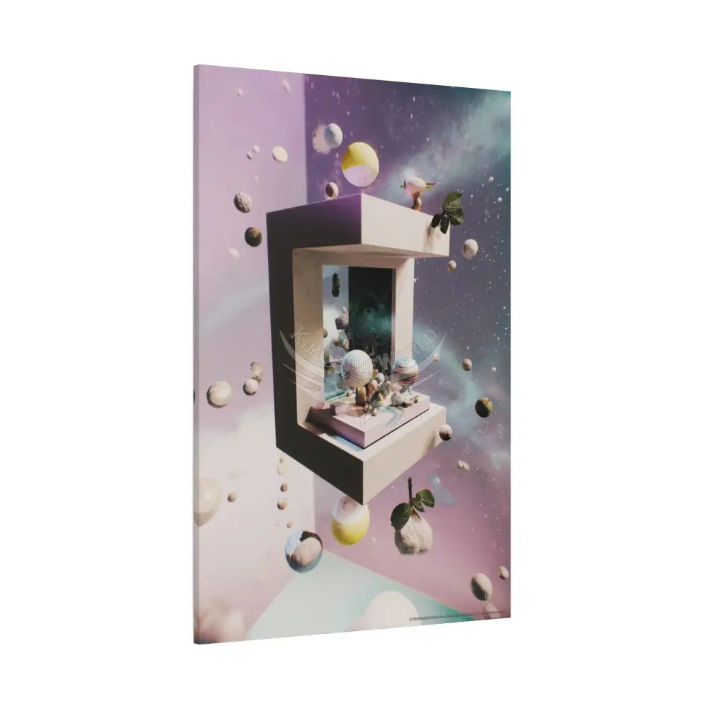 Gothic Cosmic Geometric Window Dark Multidimensional Canvas Print — Fractured World Space Art Canvas