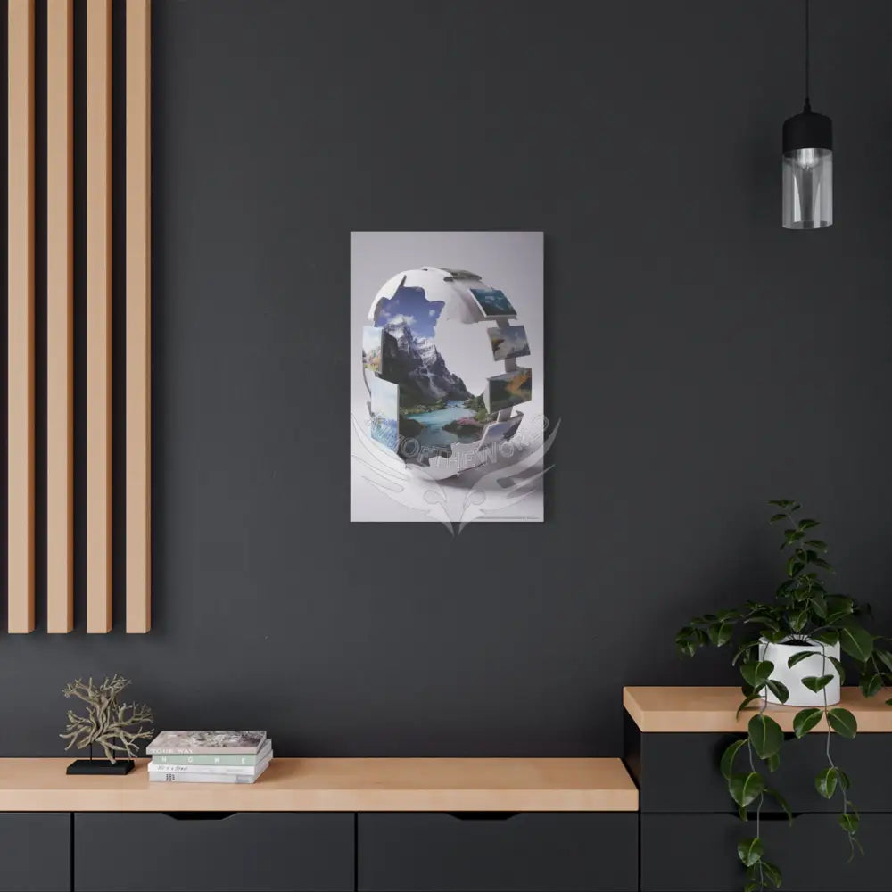 Gothic Cosmic Geometric Window Dark Multidimensional Canvas Print — Fractured World Space Art Canvas