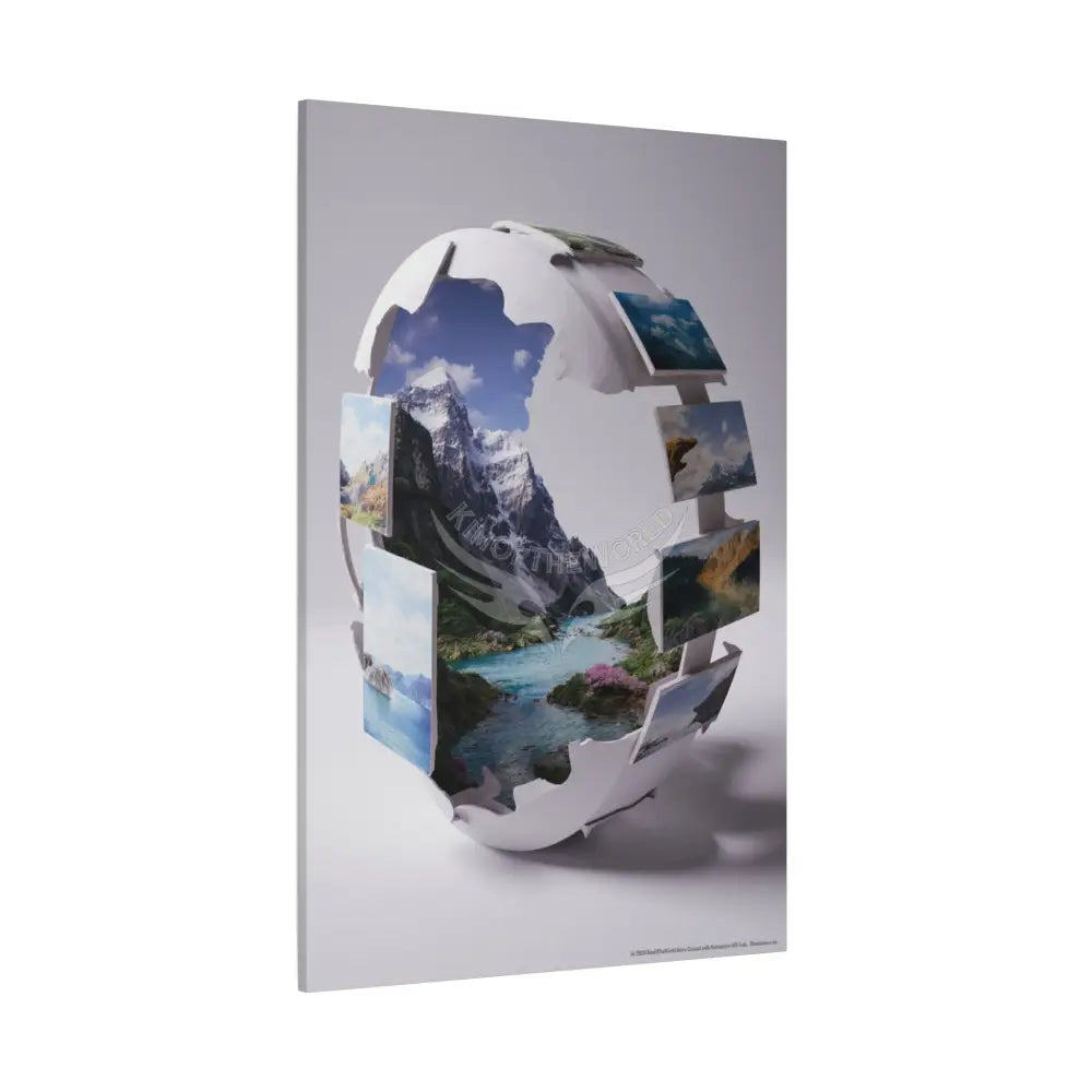 Gothic Cosmic Geometric Window Dark Multidimensional Canvas Print — Fractured World Space Art Canvas