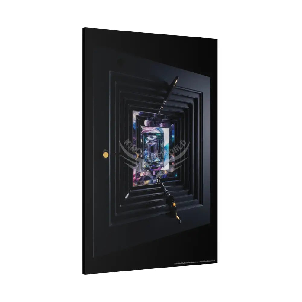 Gothic Cosmic Geometric Window Dark Multidimensional Canvas Print — Space Art Canvas