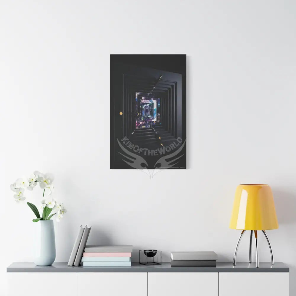 Gothic Cosmic Geometric Window Dark Multidimensional Canvas Print — Space Art Canvas