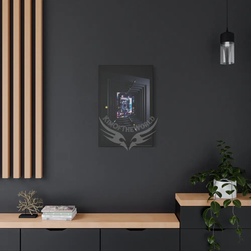 Gothic Cosmic Geometric Window Dark Multidimensional Canvas Print — Space Art Canvas