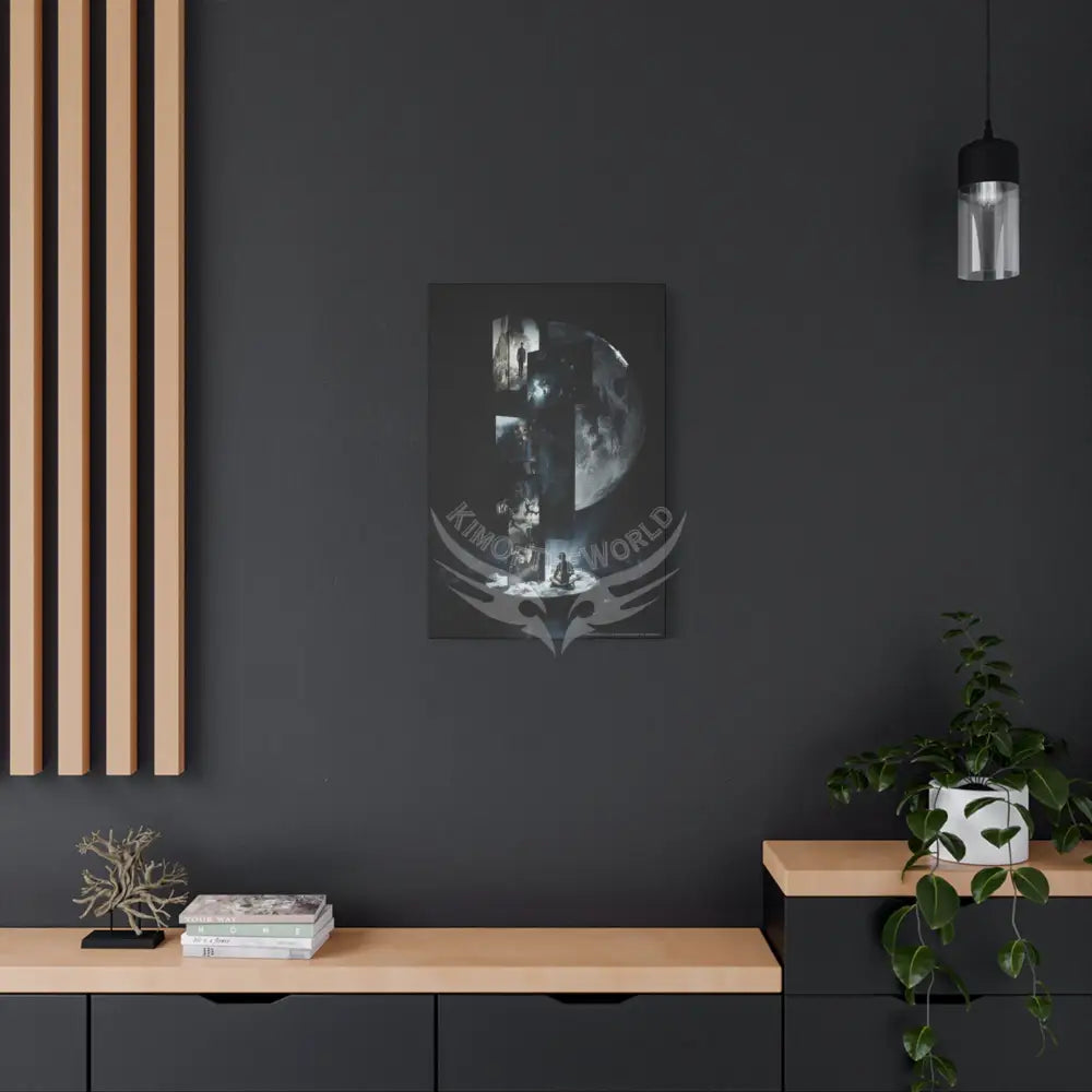 Gothic Cosmic Moon Dark Multidimensional Canvas Print — Space Art Canvas