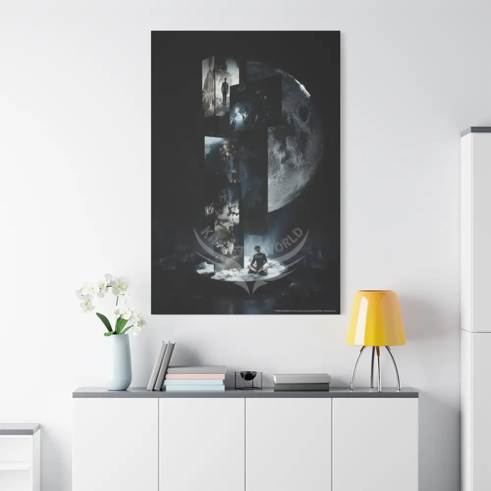 Gothic Cosmic Moon Dark Multidimensional Canvas Print — Space Art Canvas