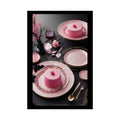 Gothic Culinary Art Poster — Dusty Pink & Black Satin Kitchen Fine Dining Restaurant Bistro Dessert Print 20″ x 30″