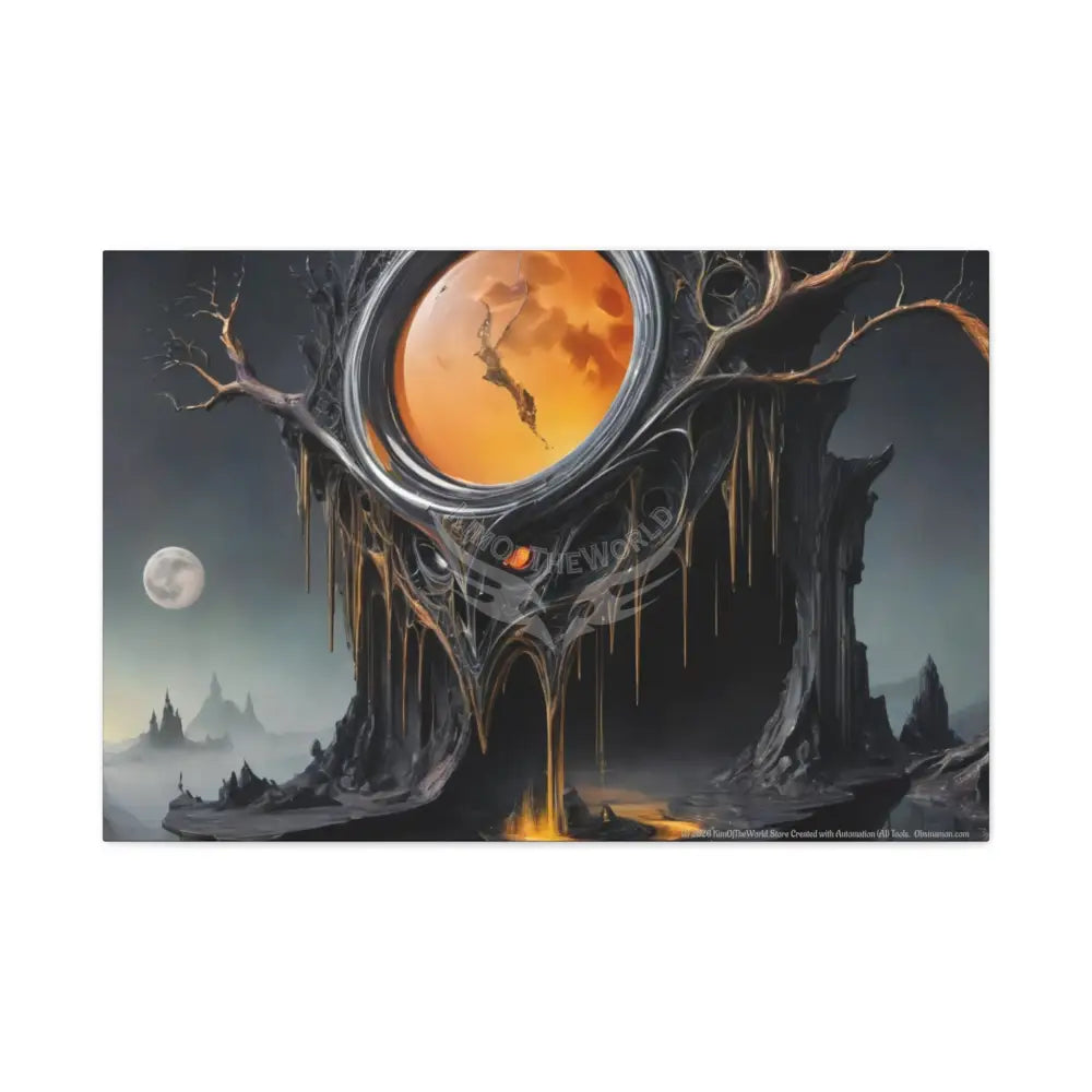 Gothic Fantasy Giant Creature Canvas Prints -- Oil-Style Matte Stretched 36″ x 24″ (Horizontal) / 1.25’’ Canvas