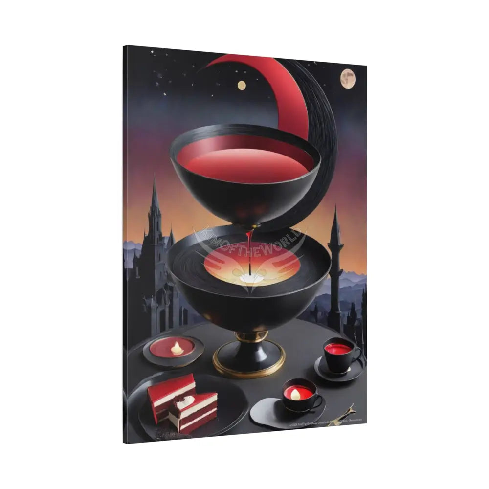 Gothic Food Kitchen & Restaurant Food & Beverage Color Canvas — Matte Stretched Wall Art Canvas