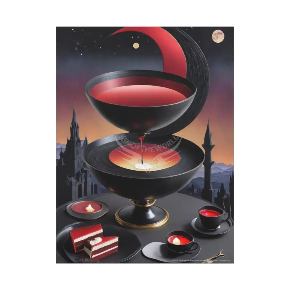 Gothic Food Kitchen & Restaurant Food & Beverage Color Canvas — Matte Stretched Wall Art 36’’ x 48’’ (Vertical)