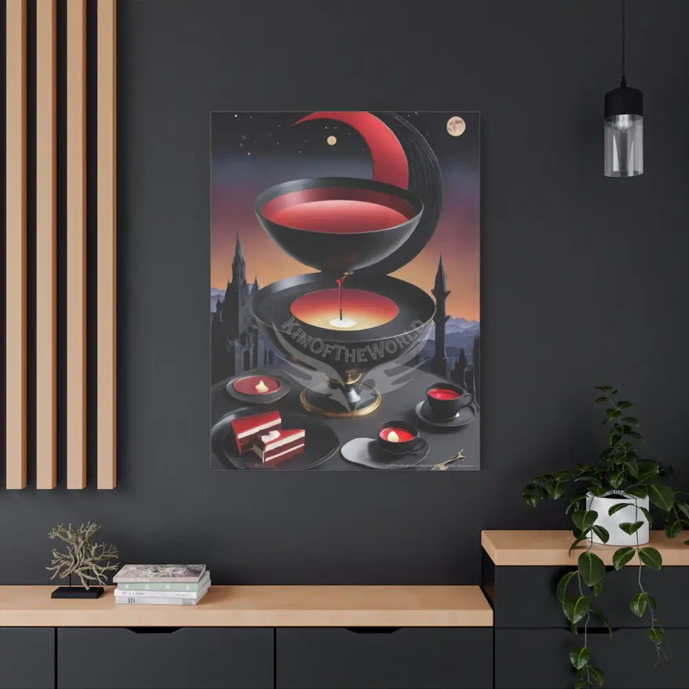 Gothic Food Kitchen & Restaurant Food & Beverage Color Canvas — Matte Stretched Wall Art Canvas