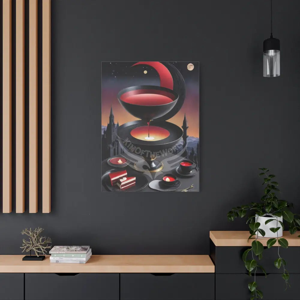Gothic Food Kitchen & Restaurant Food & Beverage Color Canvas — Matte Stretched Wall Art Canvas