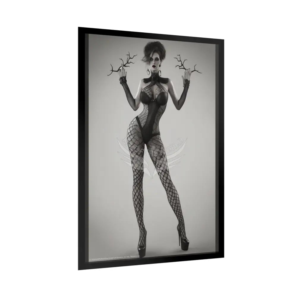 Gothic Halloween Ghoul Creeper Goth Girl AI Girls & Nymphs Rolled Poster Halloween Ghoul Poster