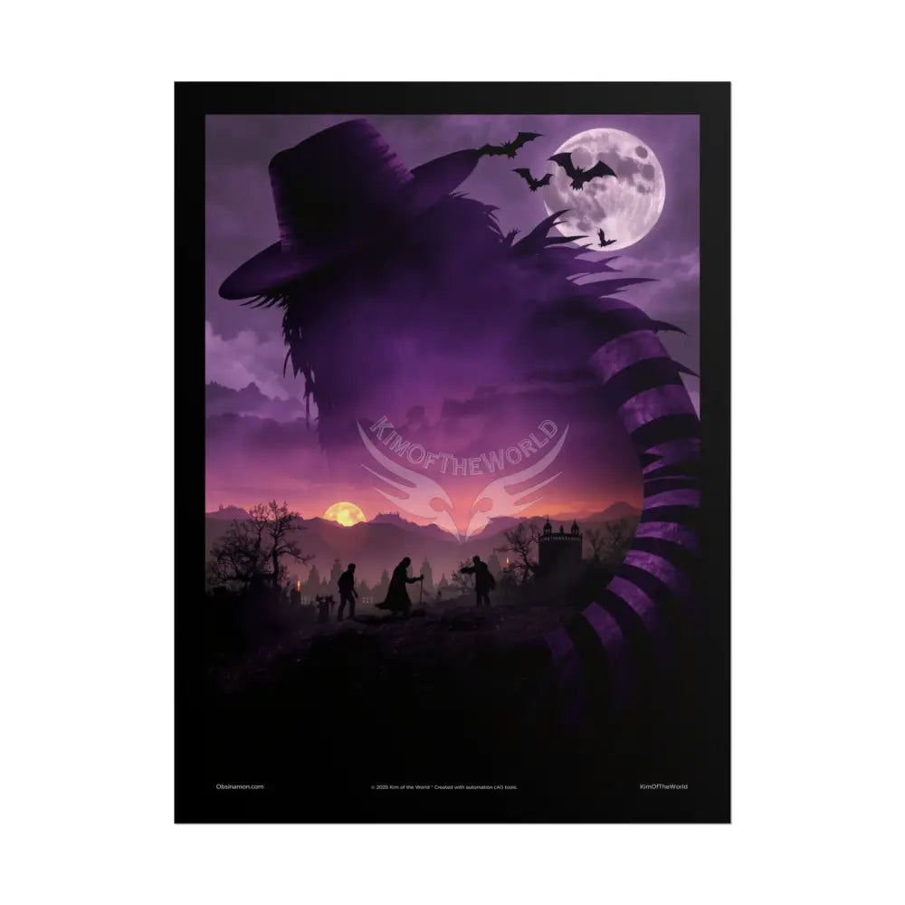 Gothic Horror Double-Exposure Poster Set — Sinister Haunted Soul Halloween Art 18″ x 24″ (Vertical) / Matte Poster