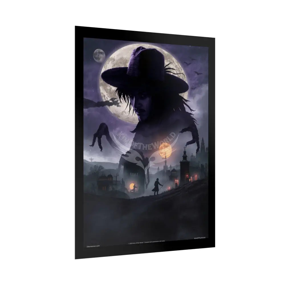 Gothic Horror Double-Exposure Poster Set — Sinister Haunted Soul Halloween Art Poster