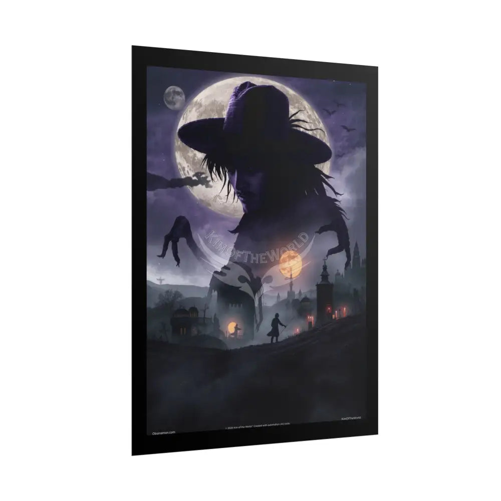 Gothic Horror Double-Exposure Poster Set — Sinister Haunted Soul Halloween Art Poster
