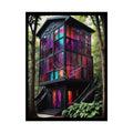 Gothic House Rolled Poster — Colorful Spectrum Matte Architecture 18″ x 24″ (Vertical) / Semi Glossy Poster