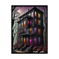 Gothic House Rolled Poster — Colorful Spectrum Matte Architecture 18″ x 24″ (Vertical) / Semi Glossy Poster
