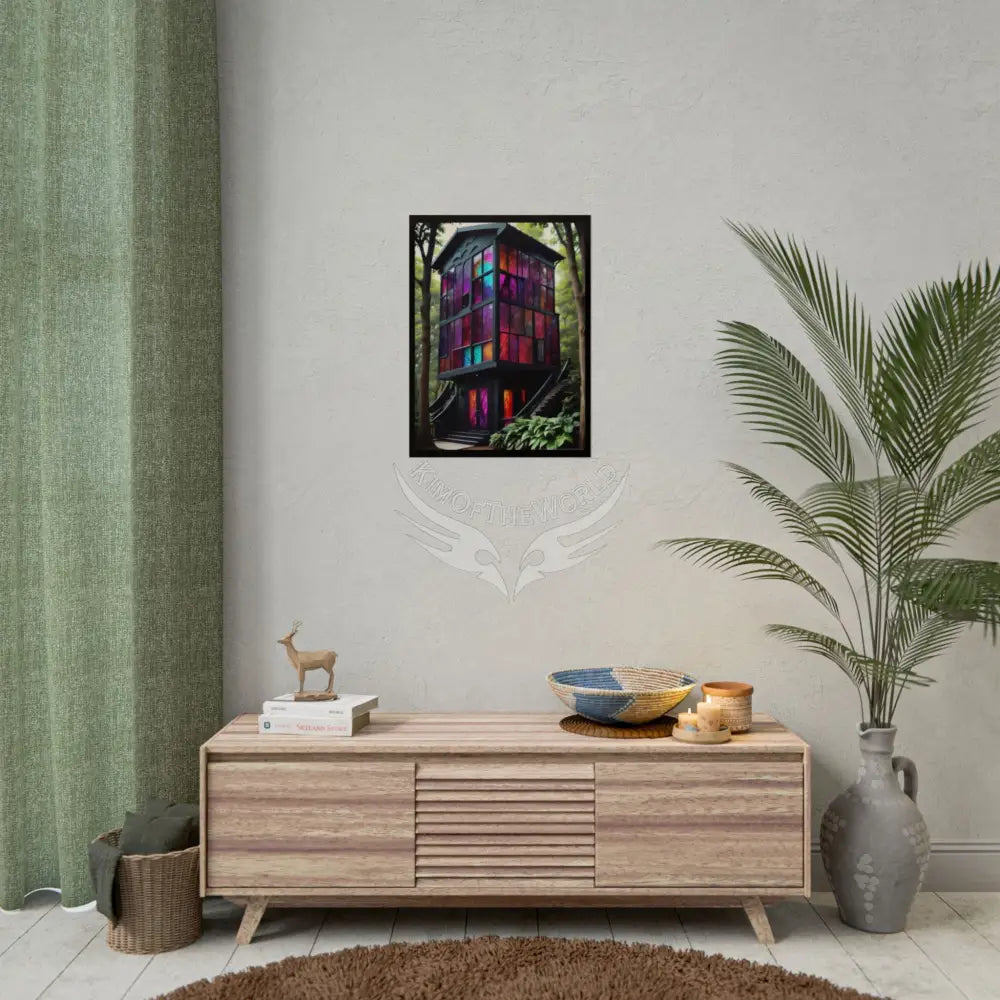 Gothic House Rolled Poster — Colorful Spectrum Matte Architecture Poster