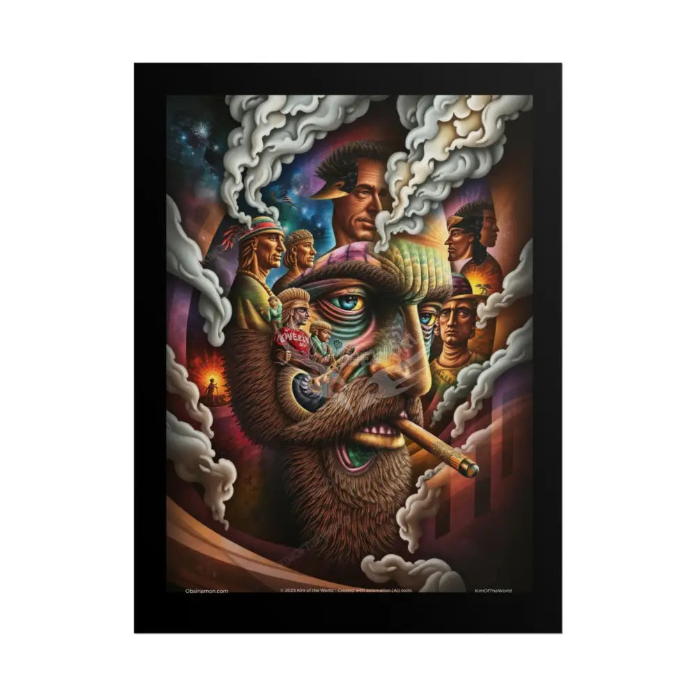 Gothic Man 3D Imposed Surreal Wonderland Art Poster — 3D Dimensions of Inspiration Rolled Print 18″ x 24″ (Vertical)