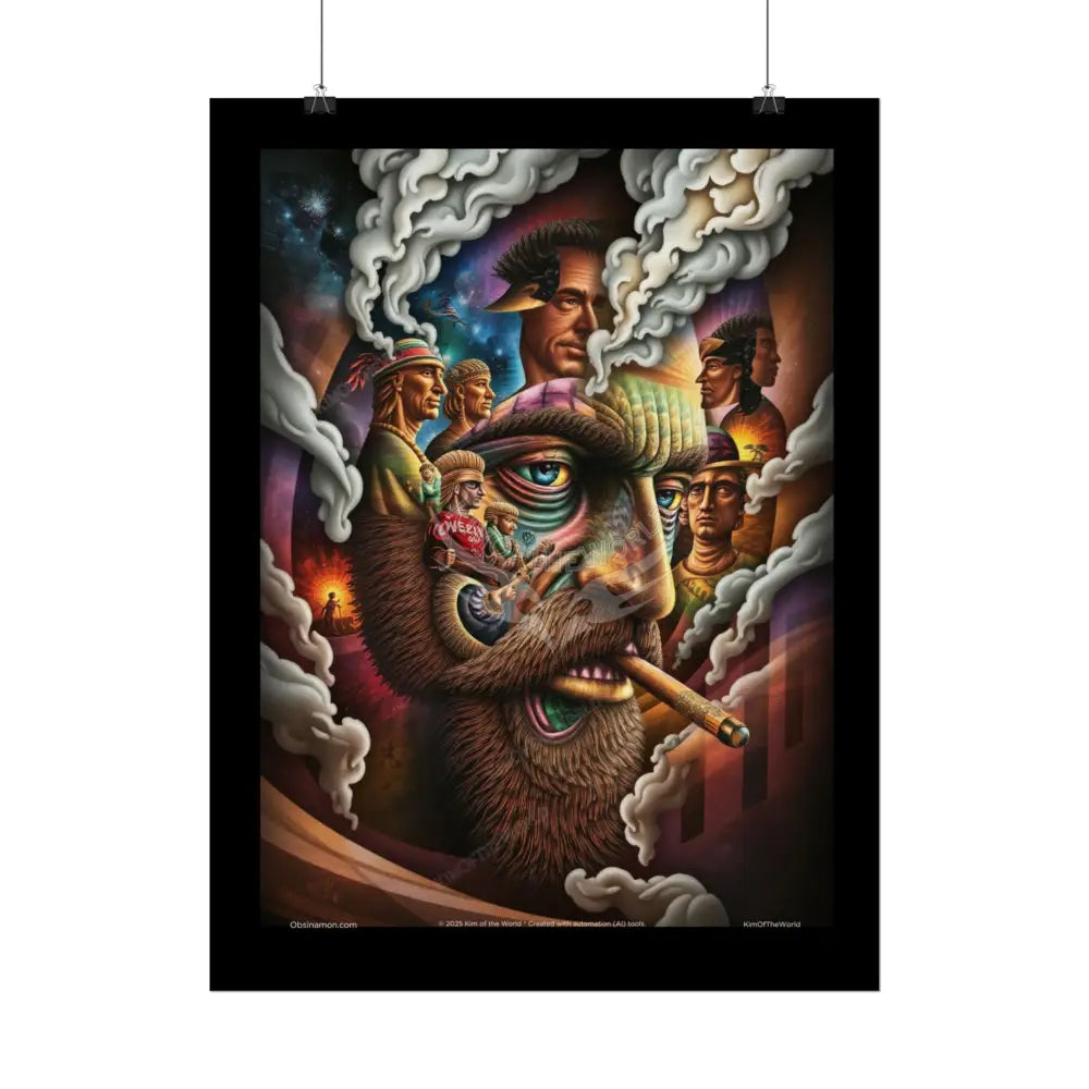 Gothic Man 3D Imposed Surreal Wonderland Art Poster — 3D Dimensions of Inspiration Rolled Print Poster