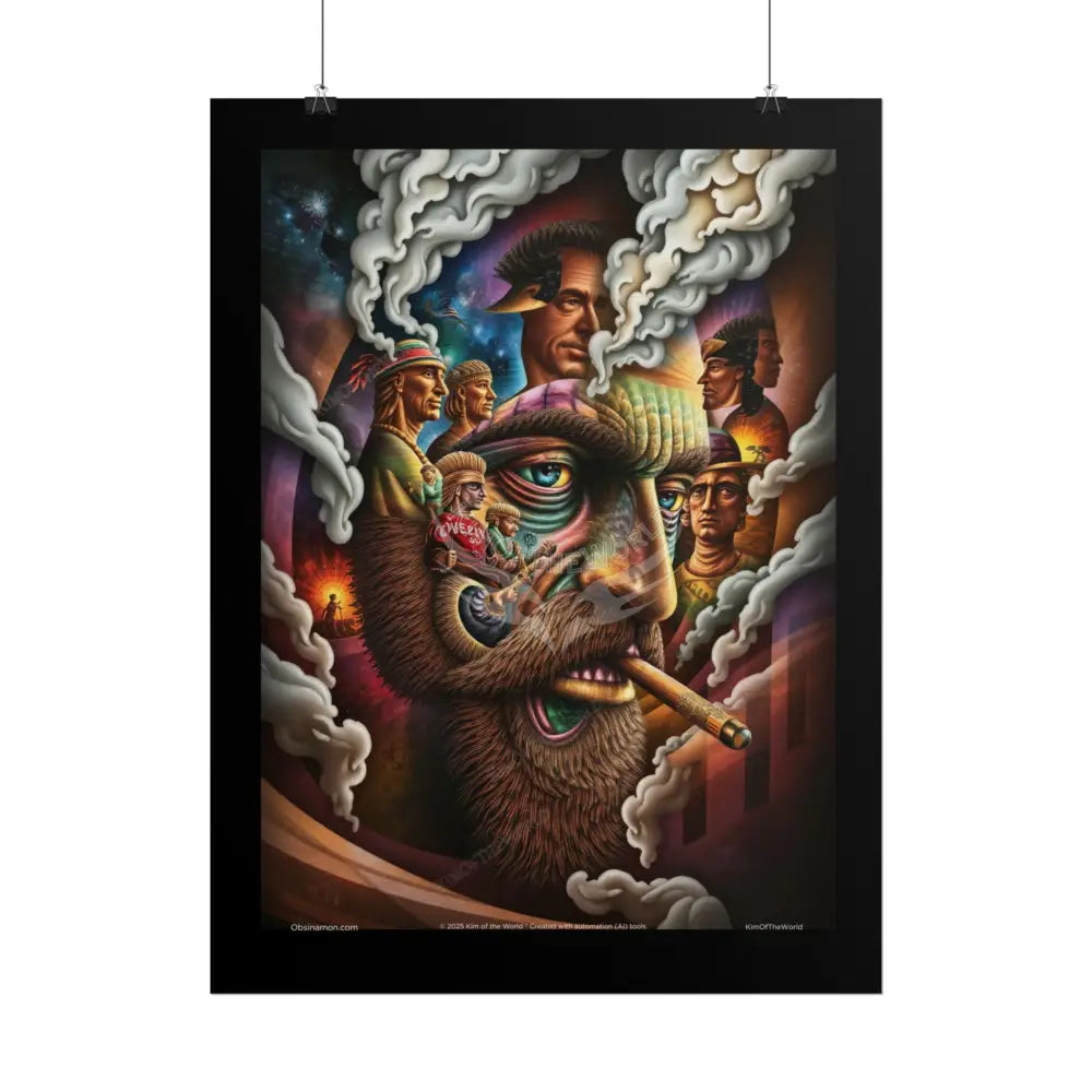 Gothic Man 3D Imposed Surreal Wonderland Art Poster — 3D Dimensions of Inspiration Rolled Print Poster
