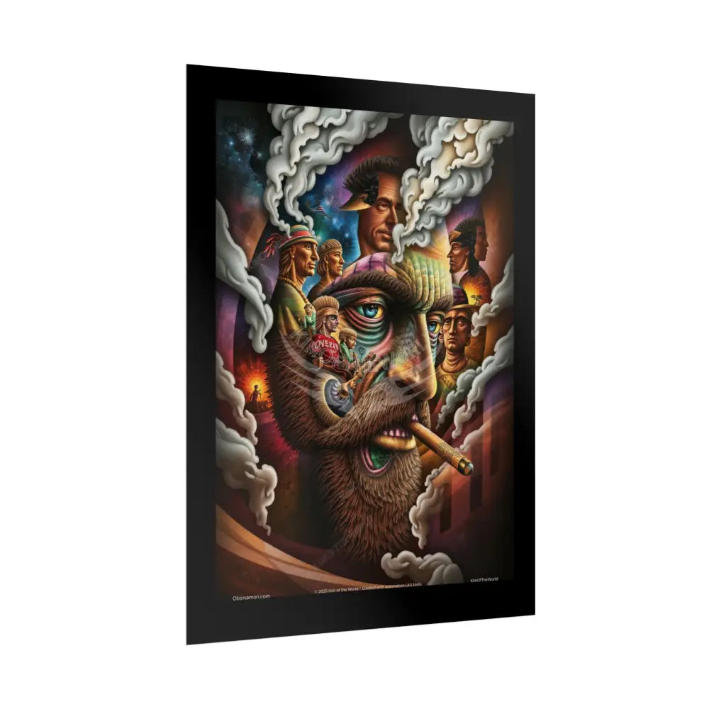 Gothic Man 3D Imposed Surreal Wonderland Art Poster — 3D Dimensions of Inspiration Rolled Print Poster