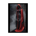 Gothic Satin Art Poster — Black & Red Fashion Bedroom Prints (Rolled) 20″ x 30″ (Vertical) / Semi Glossy Poster