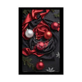 Gothic Satin Holiday Art Poster — Black & Red Fashion Bedroom Prints (Rolled) 20″ x 30″ (Vertical) / Semi Glossy Poster