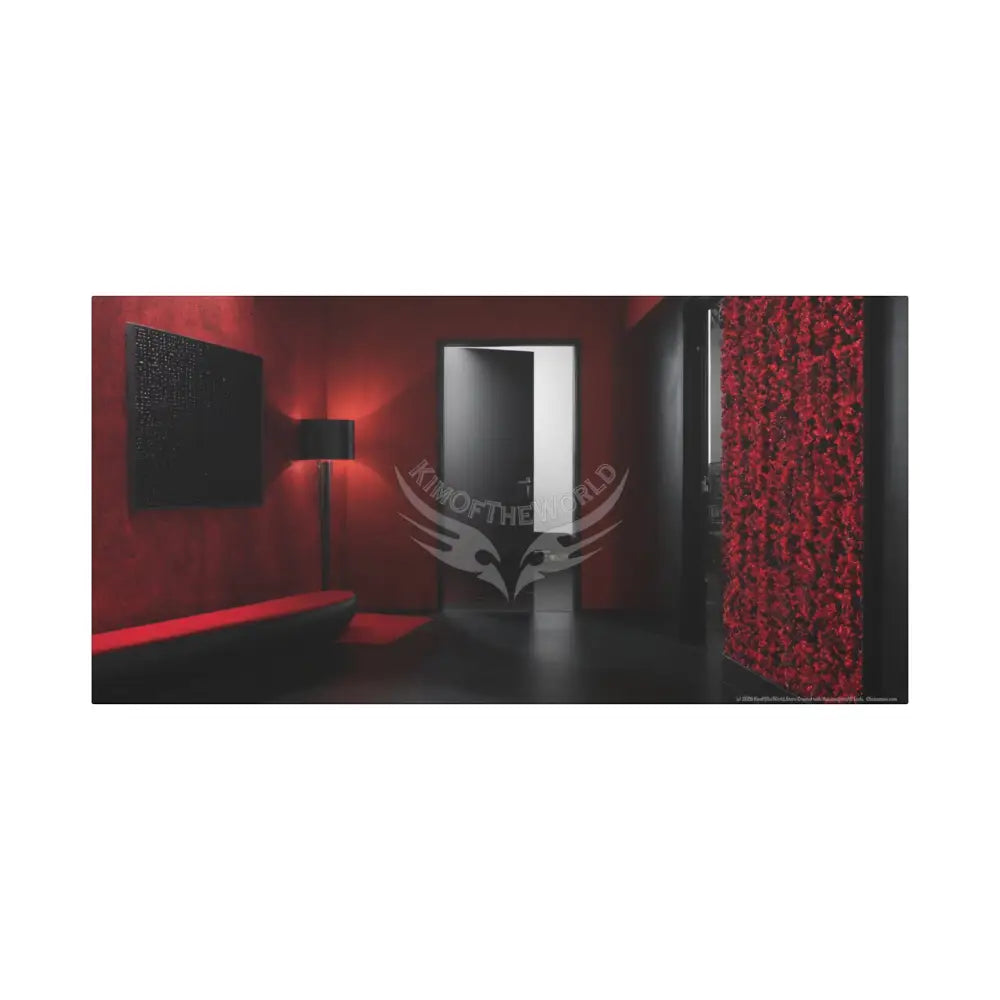 Gothic Satin Land Red & Black Matte Canvas Wall Art 30’’ x 15’’ (Horizontal) / 1.25’’ Canvas