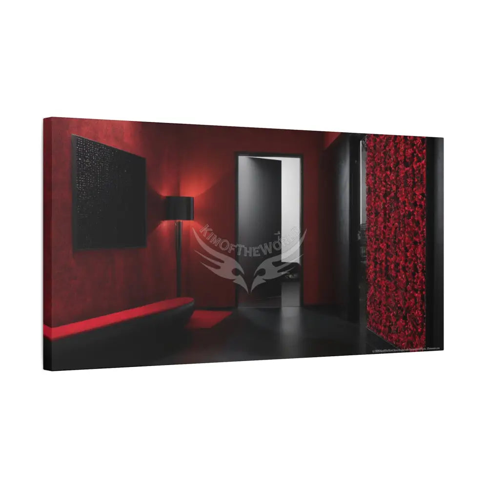 Gothic Satin Land Red & Black Matte Canvas Wall Art Canvas