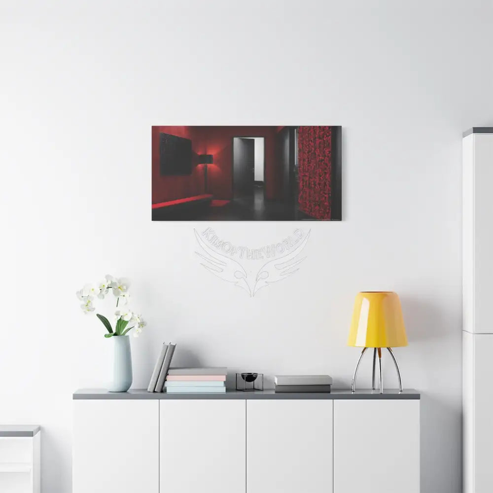 Gothic Satin Land Red & Black Matte Canvas Wall Art Canvas