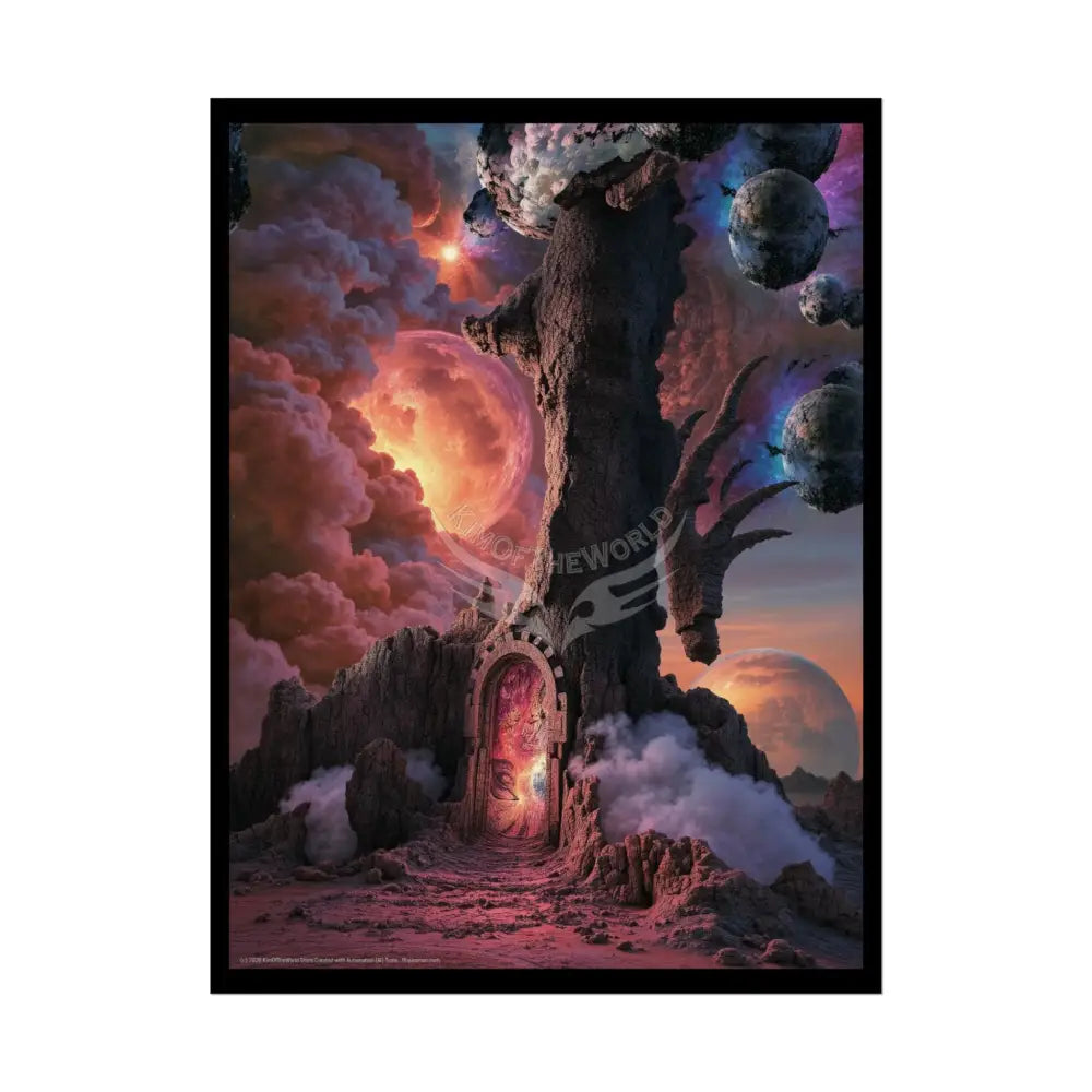 Gothic Trippy Trees and Luscious Colorful Landscapes Poster — Rolled Wall Art (Colorful Funky Trees) 18″ x 24″