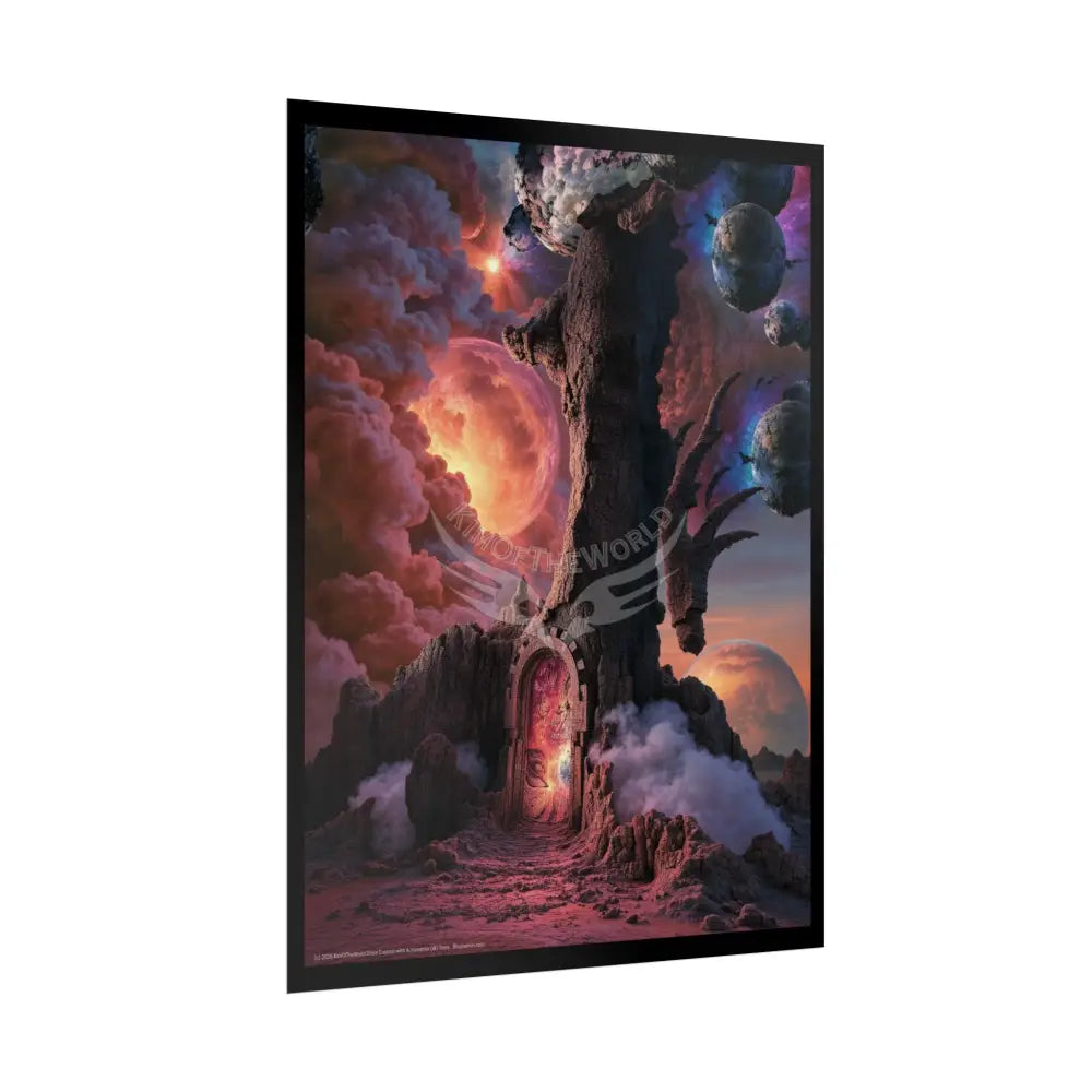 Gothic Trippy Trees and Luscious Colorful Landscapes Poster — Rolled Wall Art (Colorful Funky Trees) Poster