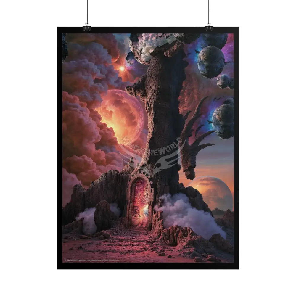 Gothic Trippy Trees and Luscious Colorful Landscapes Poster — Rolled Wall Art (Colorful Funky Trees) Poster