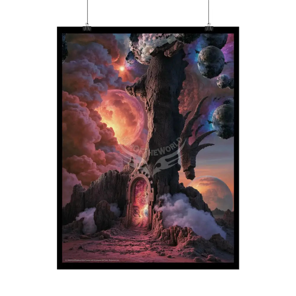 Gothic Trippy Trees and Luscious Colorful Landscapes Poster — Rolled Wall Art (Colorful Funky Trees) Poster