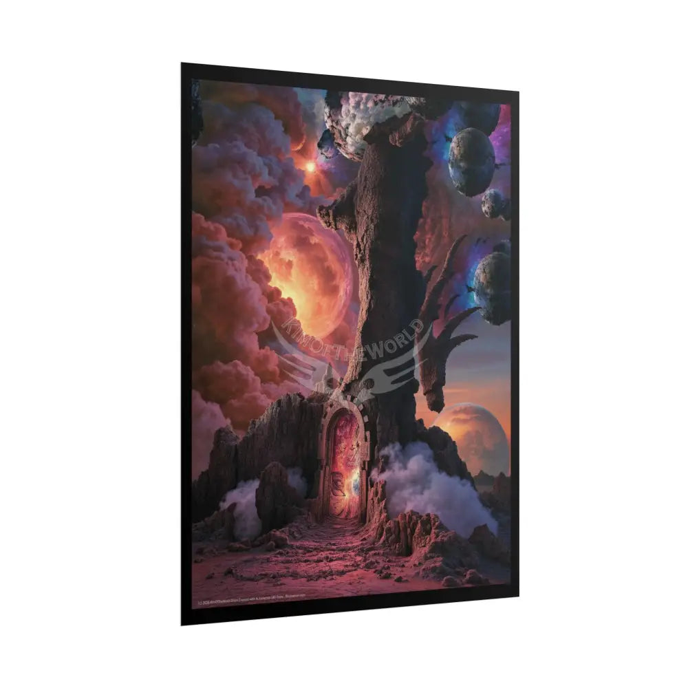 Gothic Trippy Trees and Luscious Colorful Landscapes Poster — Rolled Wall Art (Colorful Funky Trees) Poster