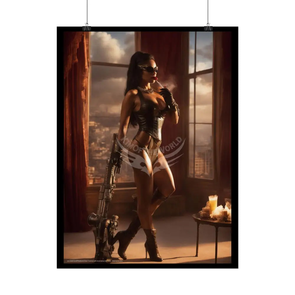 Gothic Warrior Woman Tall Girlfriend Giantess Girl Rolled Posters — Wall Art Poster