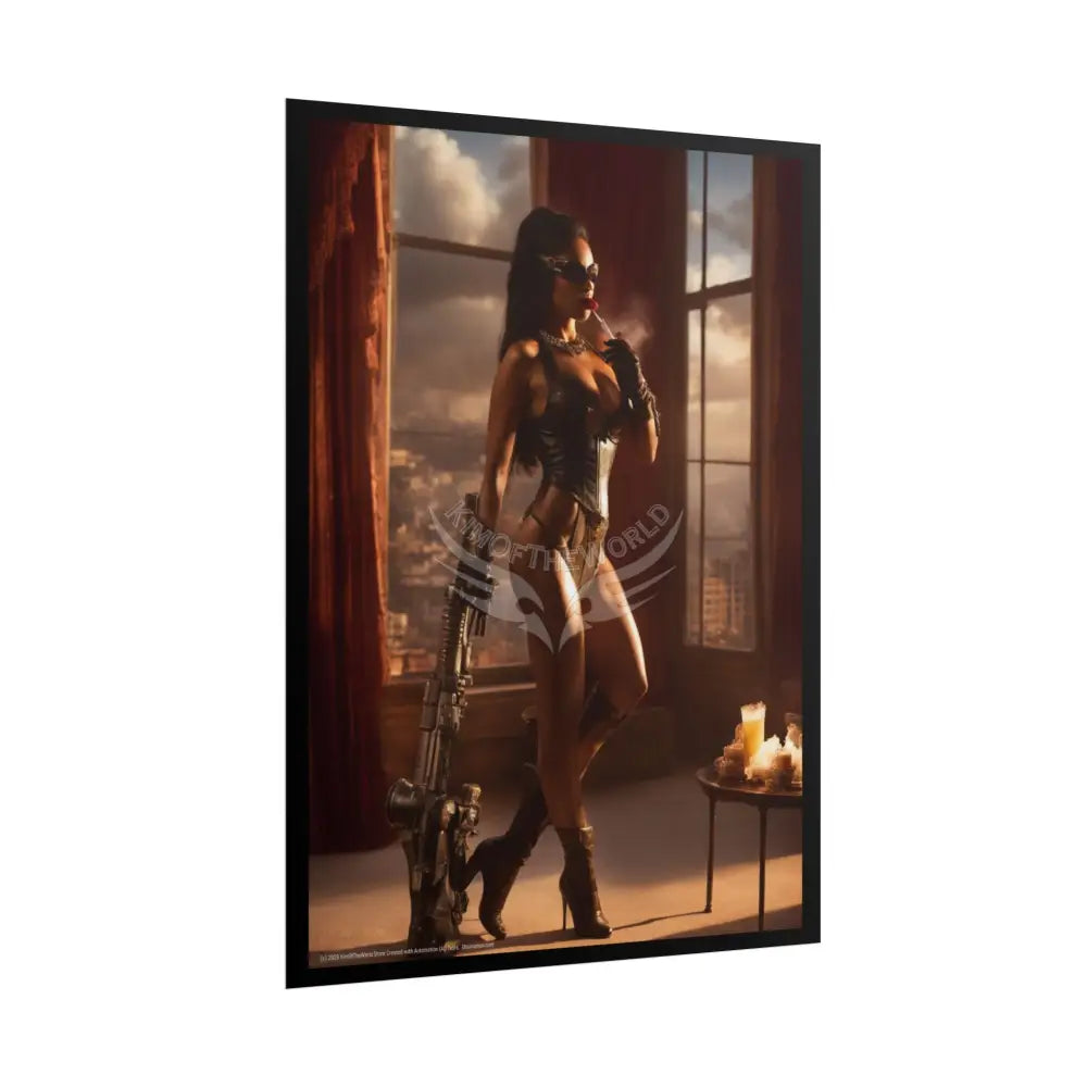 Gothic Warrior Woman Tall Girlfriend Giantess Girl Rolled Posters — Wall Art Poster