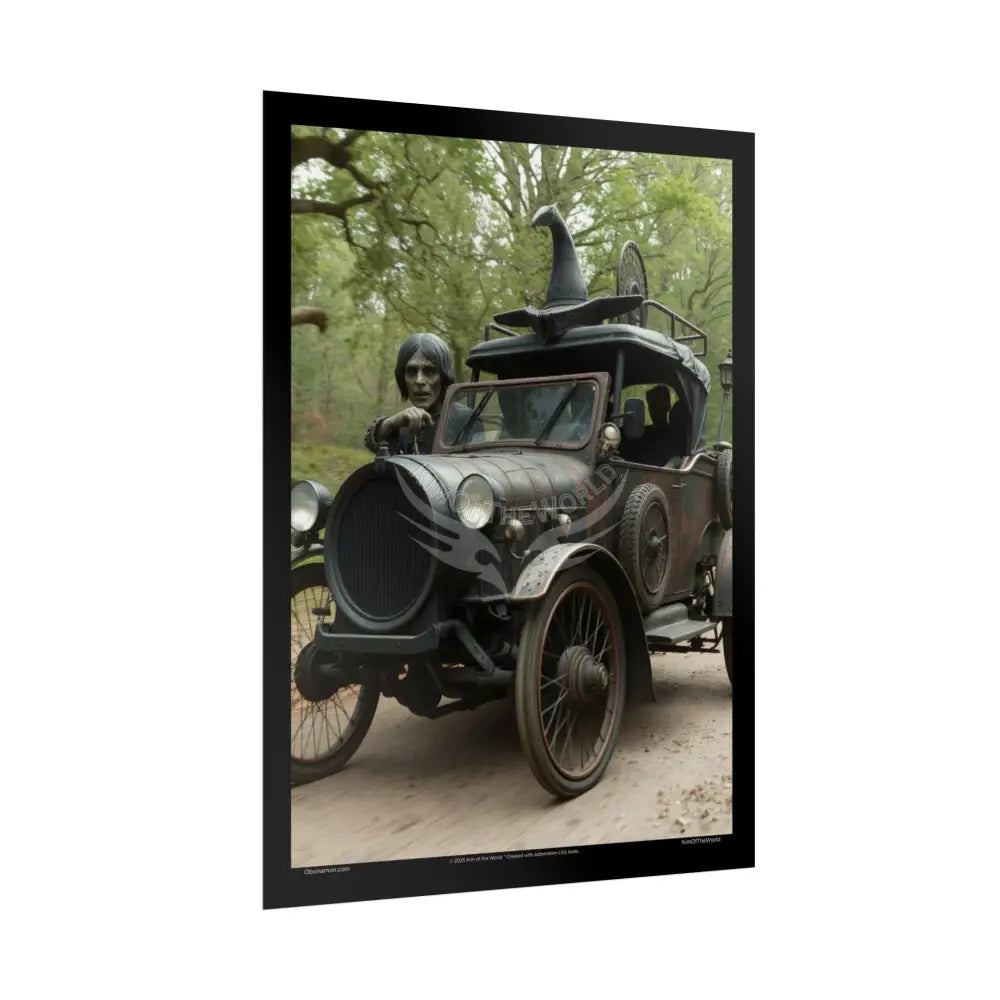 Gothic Wizard Character Giant Towering Skeleton Dudes Comic Motorcade Poster Poster