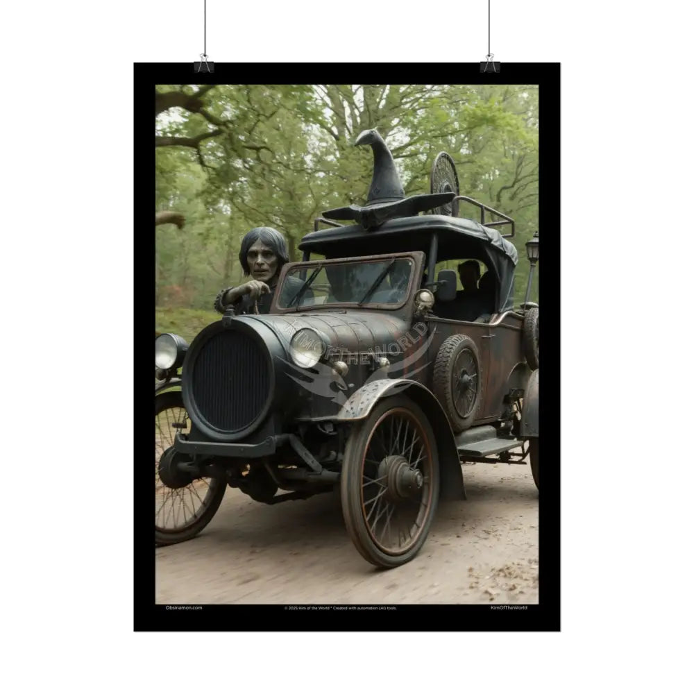 Gothic Wizard Character Giant Towering Skeleton Dudes Comic Motorcade Poster Poster