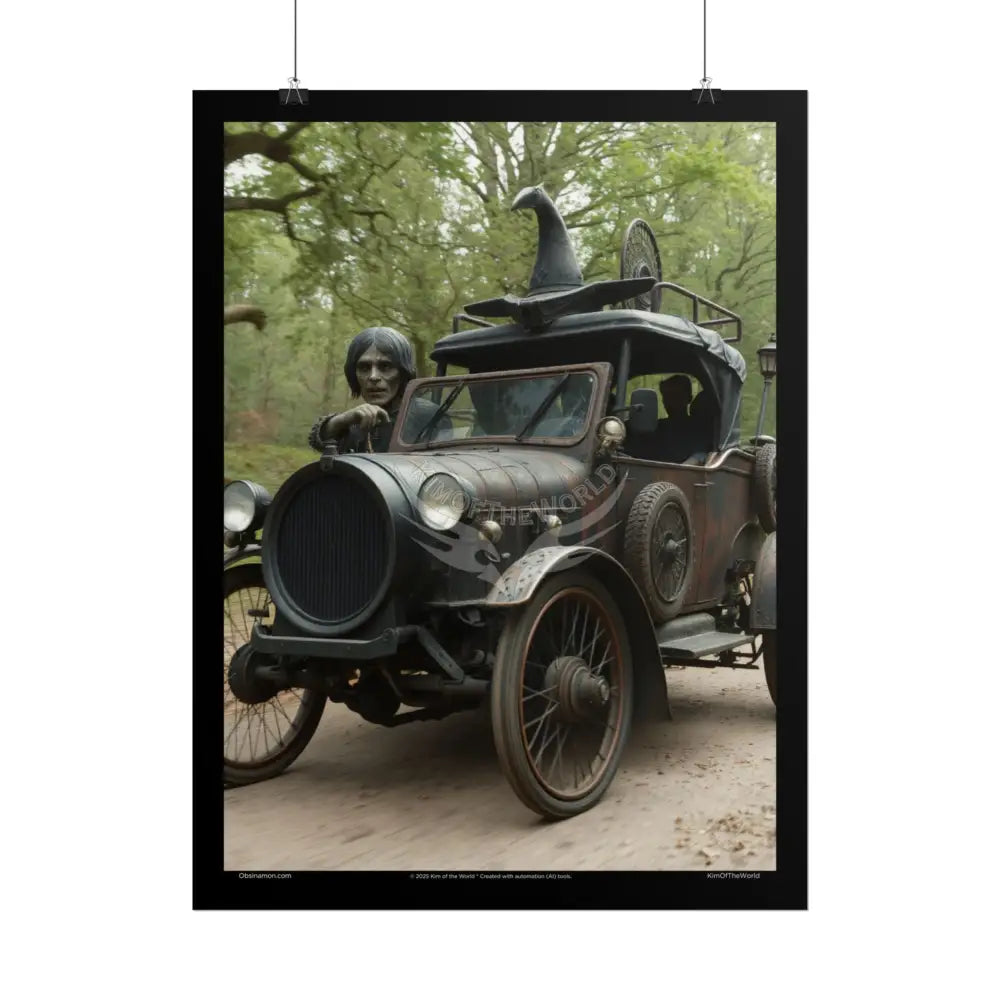 Gothic Wizard Character Giant Towering Skeleton Dudes Comic Motorcade Poster Poster