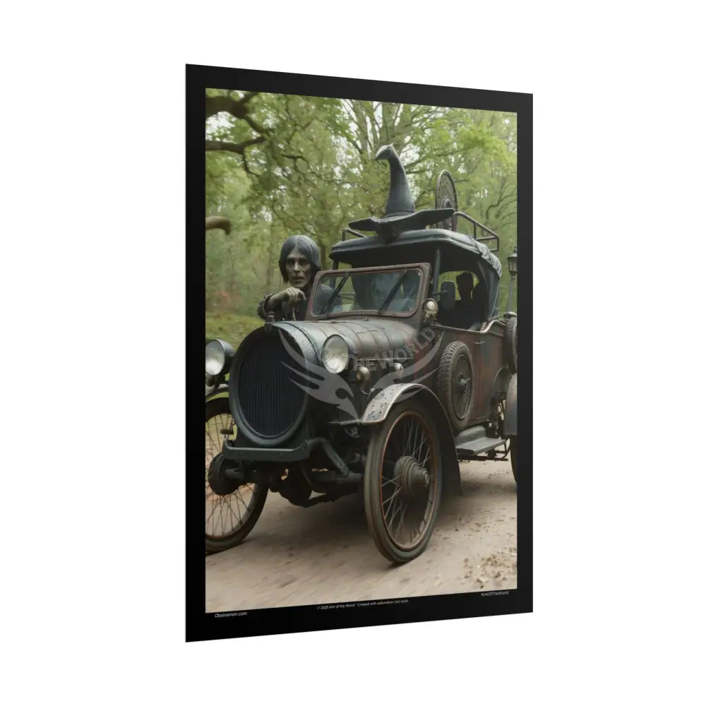 Gothic Wizard Character Giant Towering Skeleton Dudes Comic Motorcade Poster Poster