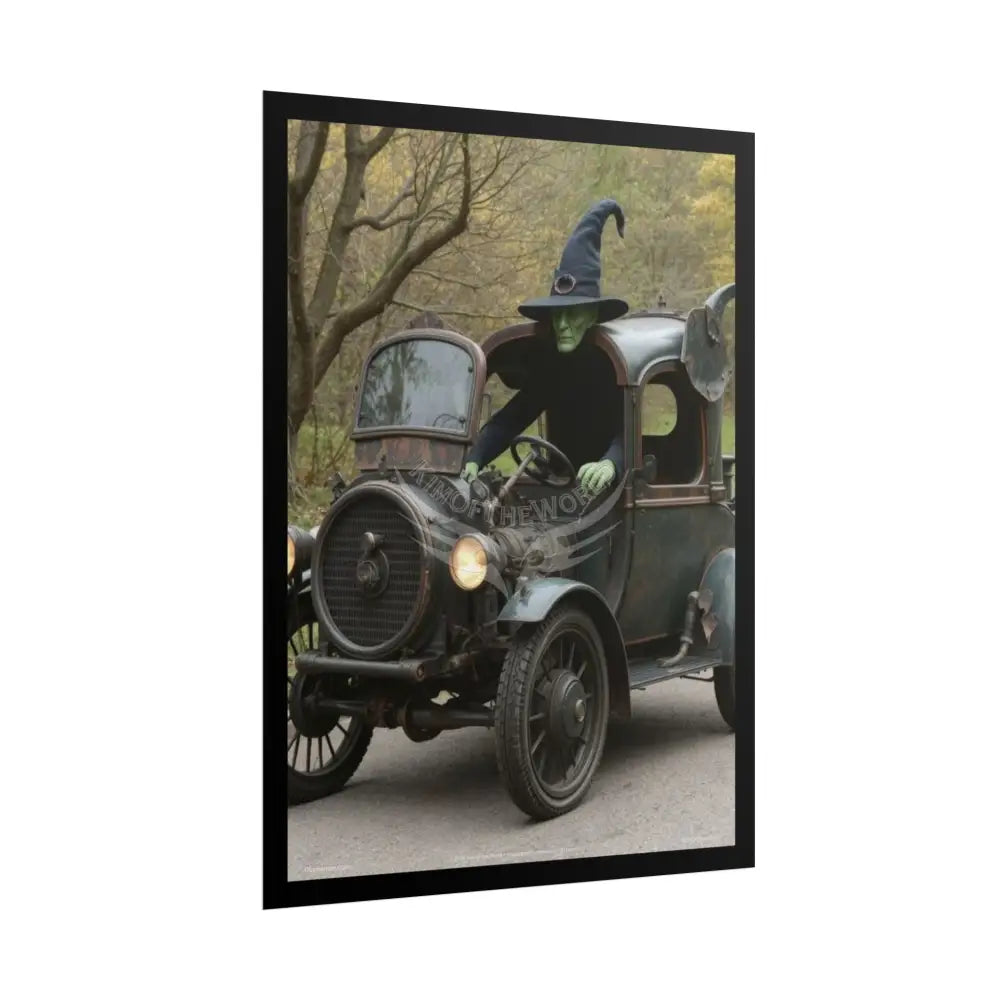 Gothic Wizard Lurching Man Character Giant Towering Skeleton Dudes Comic Motorcade Poster Poster