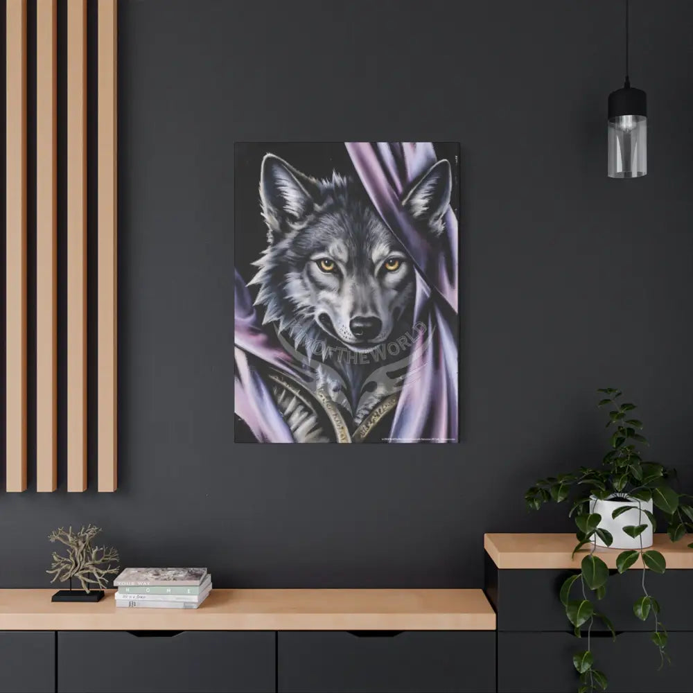 Gothic Wolf Dark Howler Fantasy Canvas Print — Matte Stretched Wall Art Canvas