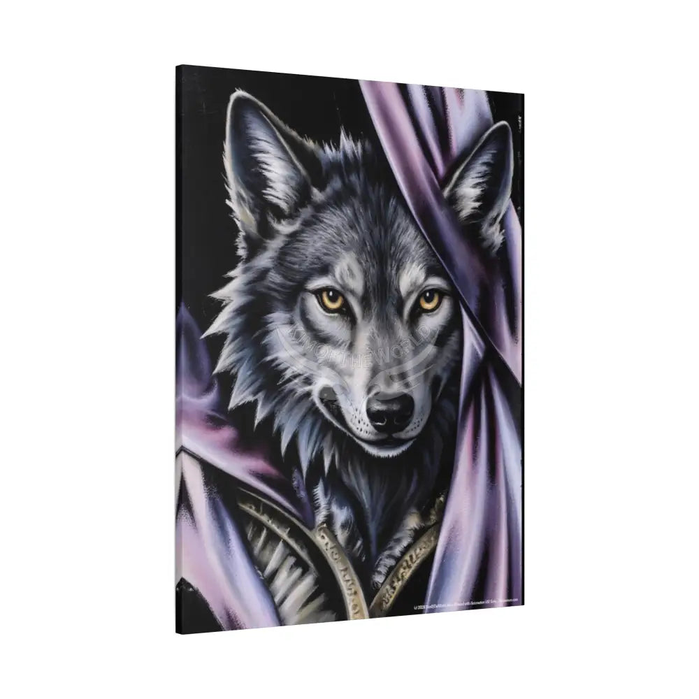 Gothic Wolf Dark Howler Fantasy Canvas Print — Matte Stretched Wall Art Canvas